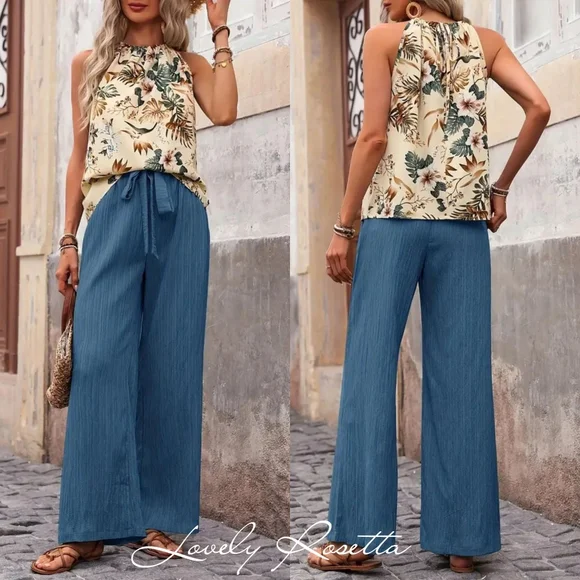 Green Two-Piece Pants Set - Picture 10 of 12